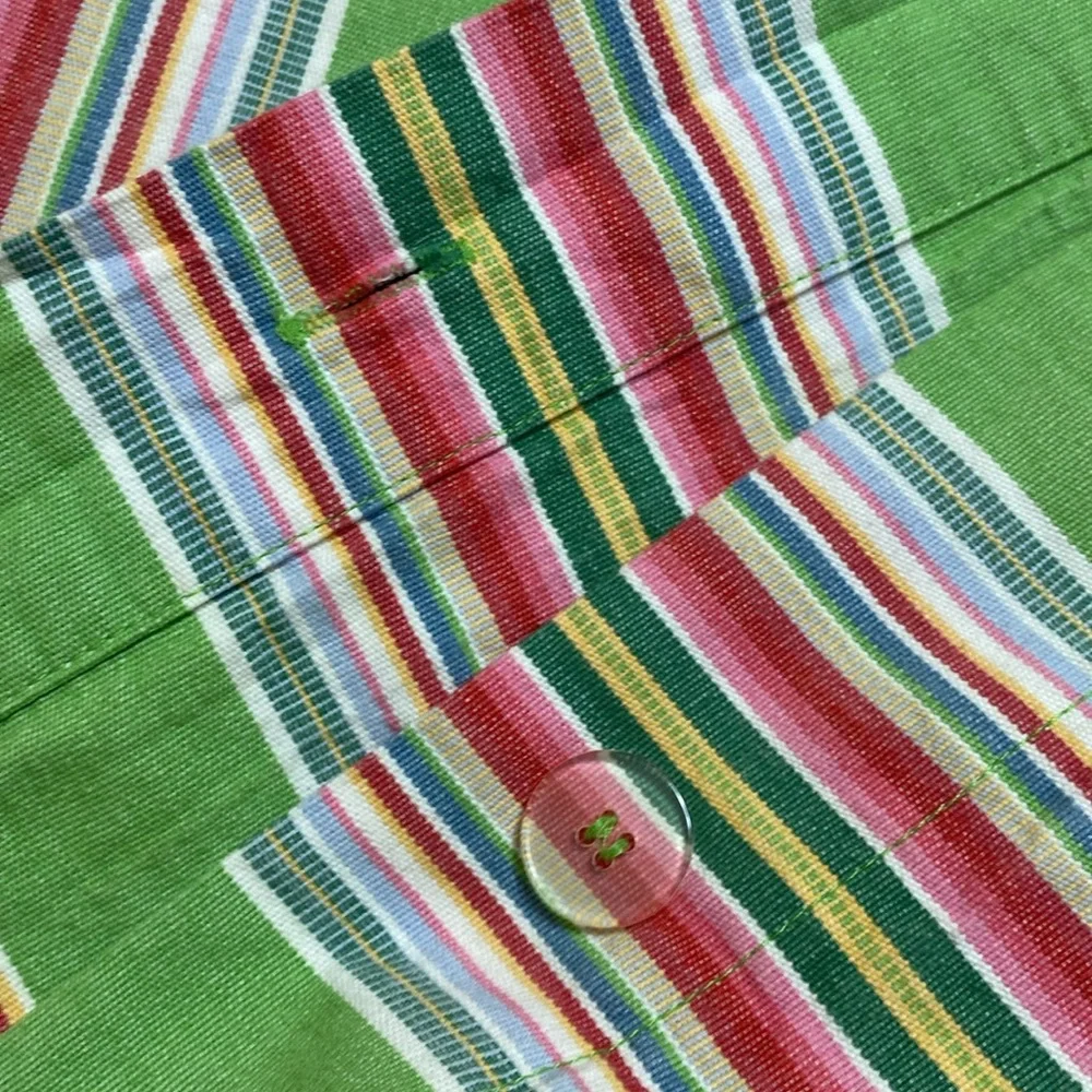 Pottery Barn Newport Green Striped Duvet Queen Two Standard Pillow Shams Set